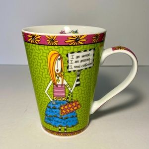 Dolly Mama by Joey I am Woman I am Amazing I Need Caffeine Porcelain Coffee Mug
